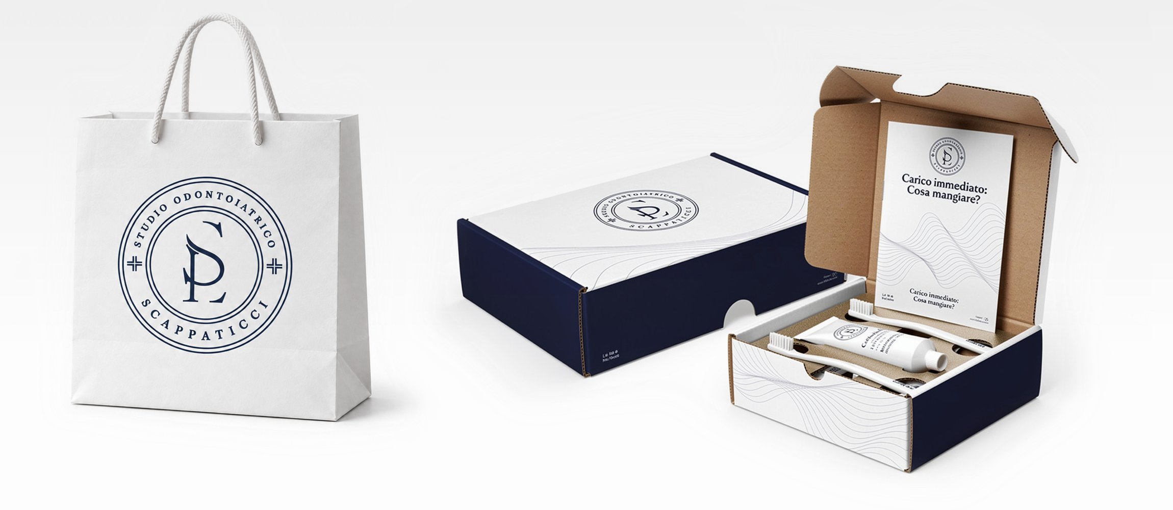 Shopper e kit dello Studio Odontoiatrico Scappaticci